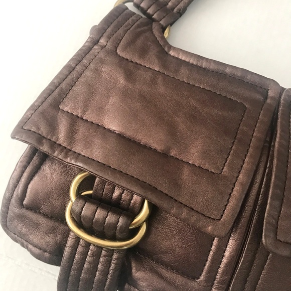 Kooba Copper Toned Genuine Leather Shoulder Purse main image 6